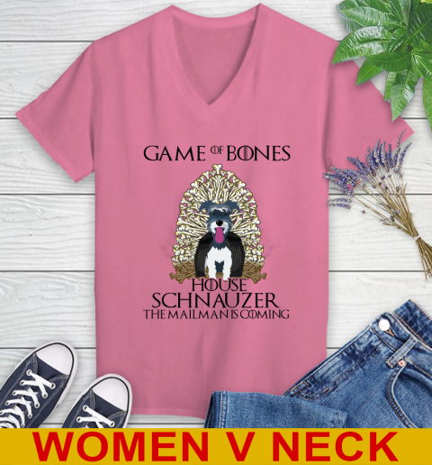 Game of bones house schnauzer dog the mailman is coming tshirt 70