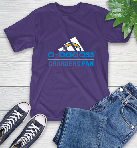 NFL A Badass Los Angeles Chargers Fan Adidas Football Sports T-Shirt 5