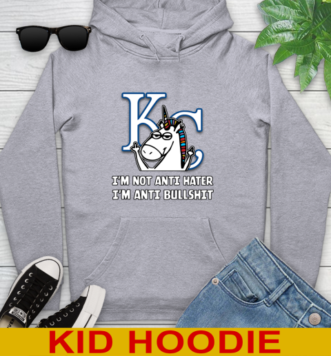 Los Angeles Angels MLB Baseball Unicorn I'm Not Anti Hater I'm Anti Bullshit (2) Youth Hoodie 6