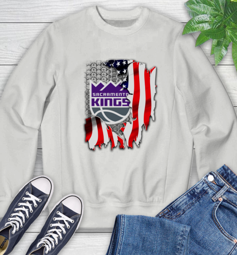Sacramento Kings NBA Basketball American Flag Sweatshirt 5