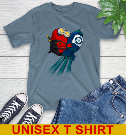 MLB Baseball Seattle Mariners Deadpool Minion Marvel Shirt T-Shirt 8