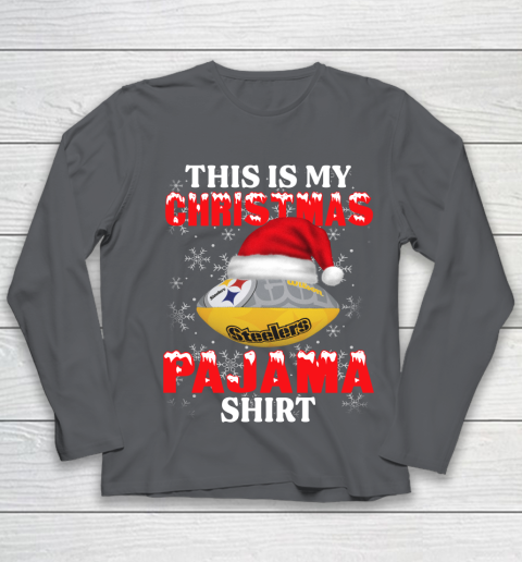 Pittsburgh Steelers This Is My Christmas Pajama Shirt NFL Youth Long Sleeve 6