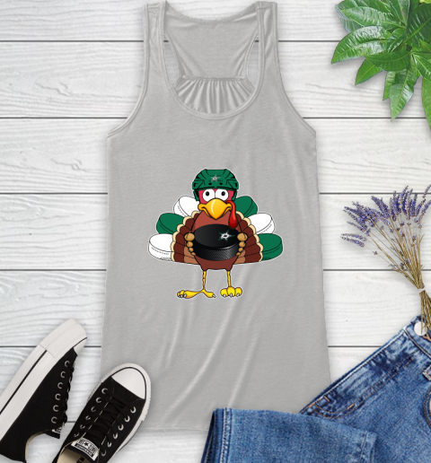 Dallas Stars Turkey Thanksgiving Day Racerback Tank