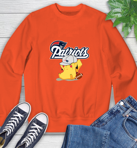 NFL Pikachu Football Sports New England Patriots Sweatshirt 4