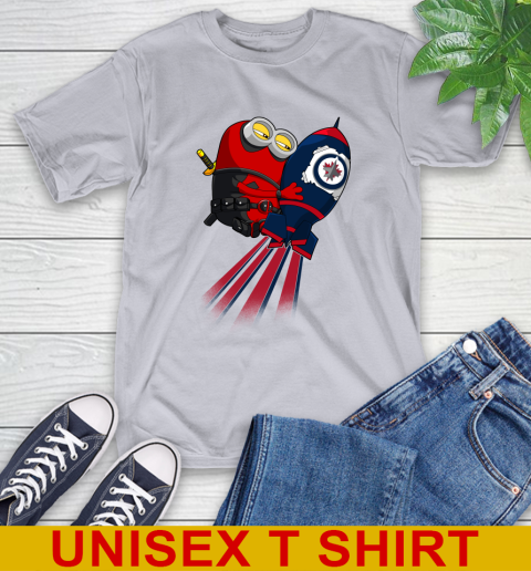 NHL Hockey Winnipeg Jets Deadpool Minion Marvel Shirt T-Shirt 6 NHL Hockey Winnipeg Jets Deadpool Minion Marvel Shirt T-Shirt - Image 6