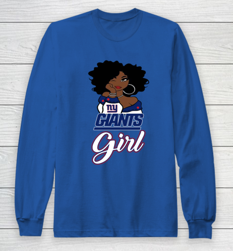 New York Giants Girl NFL Long Sleeve T-Shirt 9