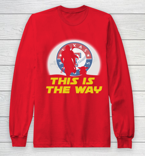 Texas Rangers MLB Baseball Star Wars Yoda And Mandalorian This Is The Way Long Sleeve T-Shirt 7