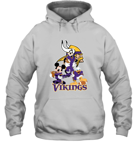 Mickey Donald Goofy The Three Minnesota Vikings Football Shirts Hoodie