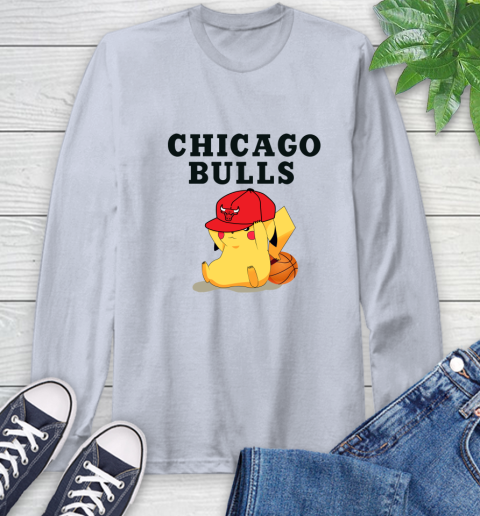 NBA Pikachu Basketball Sports Chicago Bulls Long Sleeve T-Shirt 6
