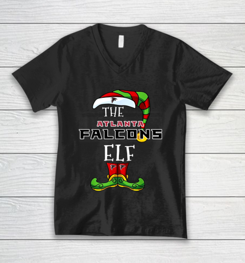Atlanta Falcons Christmas ELF Funny NFL V-Neck T-Shirt