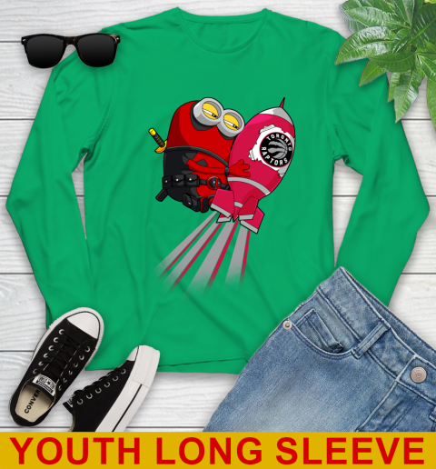 NBA Basketball Toronto Raptors Deadpool Minion Marvel Shirt Youth Long Sleeve 7