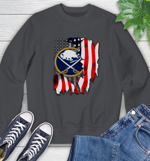 Buffalo Sabres NHL Hockey American Flag Sweatshirt 6