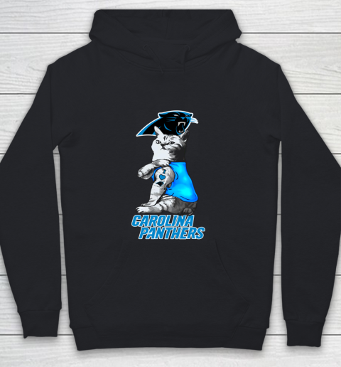 NFL Football My Cat Loves Carolina Panthers Youth Hoodie
