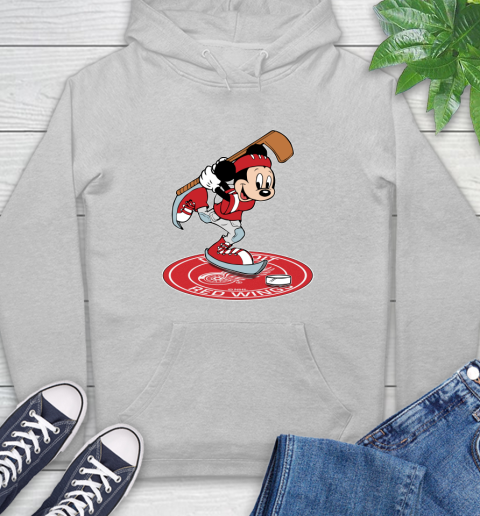 NHL Hockey Detroit Red Wings Cheerful Mickey Disney Shirt Hoodie 6