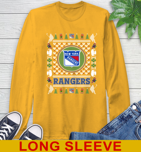 New York Rangers Merry Christmas NHL Hockey Loyal Fan Long Sleeve T-Shirt 2