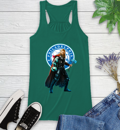 NBA Thor Avengers Endgame Basketball Philadelphia 76ers Racerback Tank 7