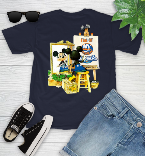 NHL Hockey New York Islanders Mickey Drawing Shirt 95
