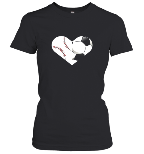 Soccer Baseball Heart Sports Tee, Baseball, Soccer Women's T-Shirt