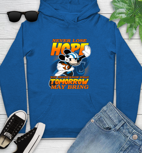 Carolina Panthers NFL Football Mickey Disney Never Lose Hope Youth Hoodie 11