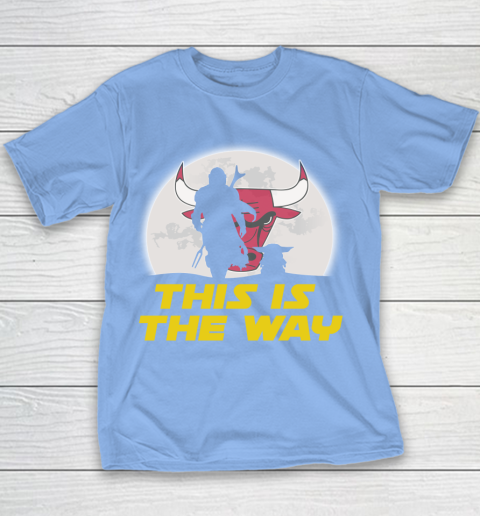 Chicago Bulls NBA Basketball Star Wars Yoda And Mandalorian This Is The Way Youth T-Shirt 8