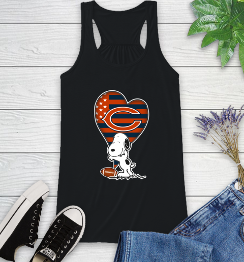 Chicago Bears NFL Football The Peanuts Movie Adorable Snoopy Racerback Tank 2