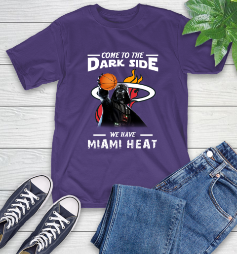 NBA Come To The Dark Side We Have Miami Heat Star Wars Darth Vader Basketball T-Shirt 5