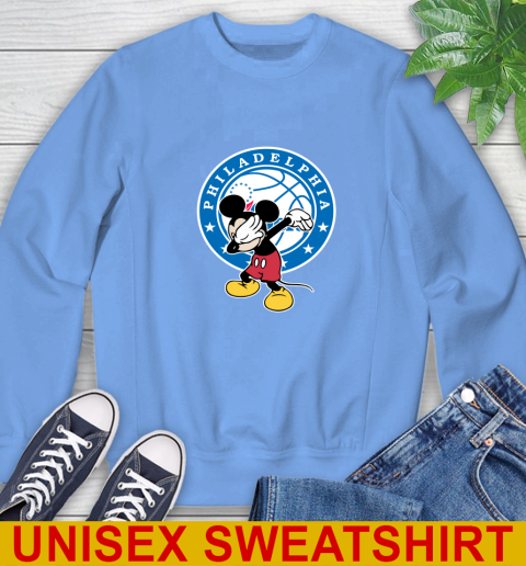 Philadelphia 76ers NBA Basketball Dabbing Mickey Disney Sports Sweatshirt 11