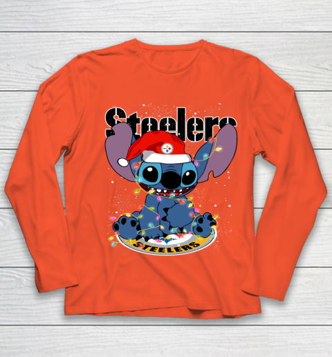 Pittsburgh Steelers NFL Football noel stitch Christmas Youth Long Sleeve 2