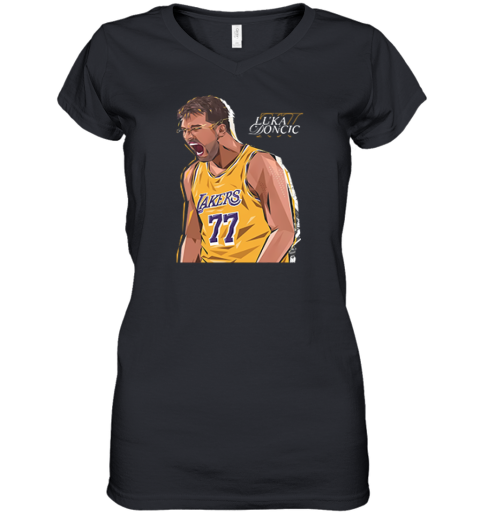Luka Doncic Lakers Premium Women's V-Neck T-Shirt