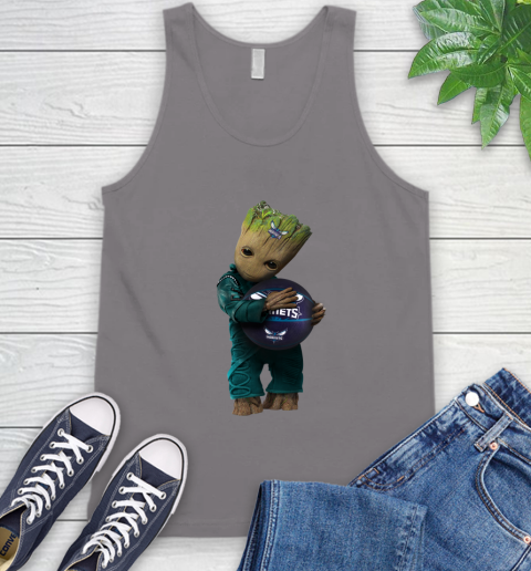 NBA Groot Guardians Of The Galaxy Basketball Sports Charlotte Hornets Tank Top 7
