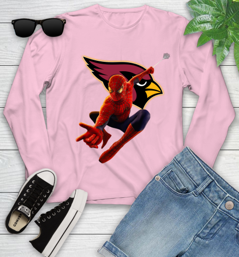NFL Spider Man Avengers Endgame Football Arizona Cardinals Youth Long Sleeve 10
