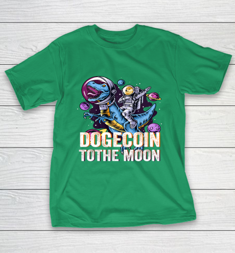 Dogecoin To The Moon T rex Cryptocurrency T-Shirt 5