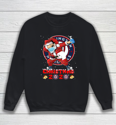 Washington Nationals Funny Santa Claus Dabbing Christmas 2020 MLB Sweatshirt