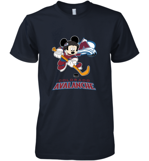 NHL Hockey Mickey Mouse Team Colorado Avanlanche Premium Men's T-Shirt