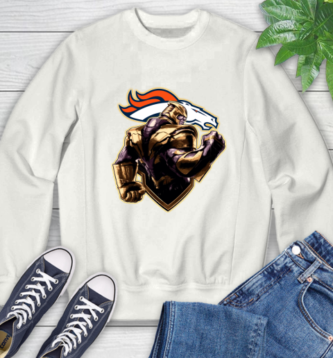 NFL Thanos Avengers Endgame Football Sports Denver Broncos Sweatshirt