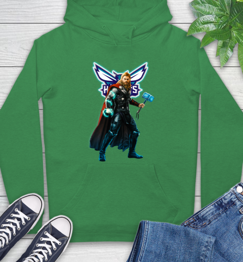 NBA Thor Avengers Endgame Basketball Charlotte Hornets Hoodie 8