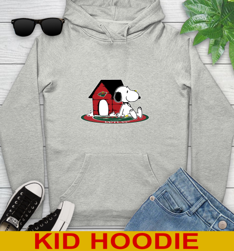 NHL Hockey Minnesota Wild Snoopy The Peanuts Movie Shirt Youth Hoodie