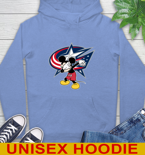 Columbus Blue Jackets NHL Hockey Dabbing Mickey Disney Sports Hoodie 11