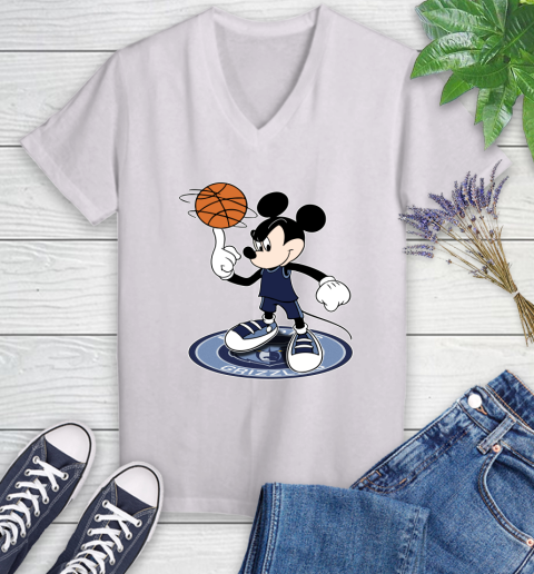 NBA Basketball Memphis Grizzlies Cheerful Mickey Disney Shirt Women's V-Neck T-Shirt 2