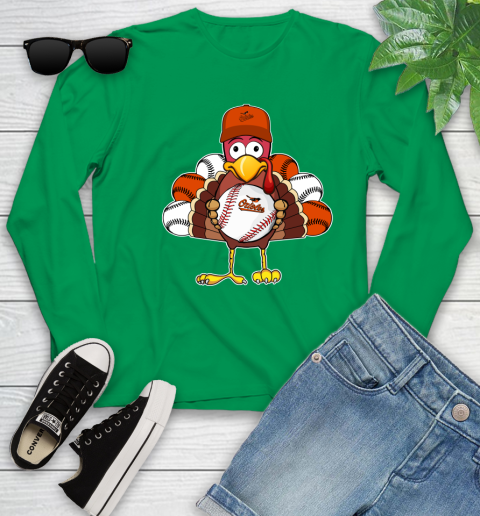 Baltimore Orioles Turkey thanksgiving Youth Long Sleeve 6