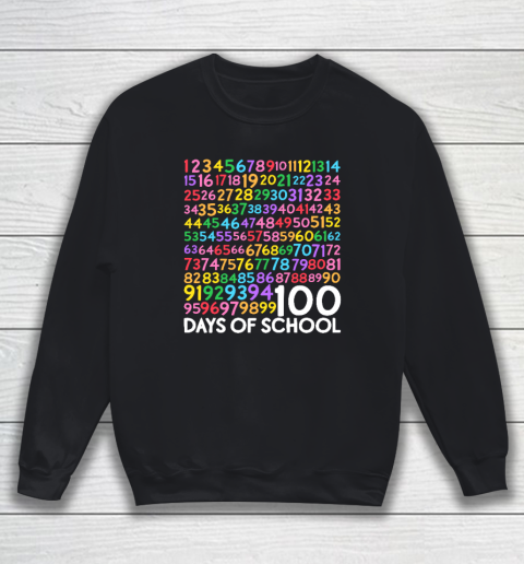 100th Day of School Teacher Kids 100 Days Math Numbers Sweatshirt