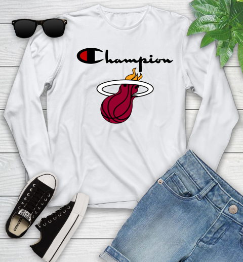 NBA Basketball Miami Heat Champion Shirt Youth Long Sleeve