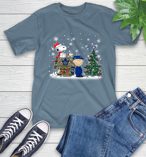 NHL Toronto Maple Leafs Snoopy Charlie Brown Woodstock Christmas Stanley Cup Hockey T-Shirt 8