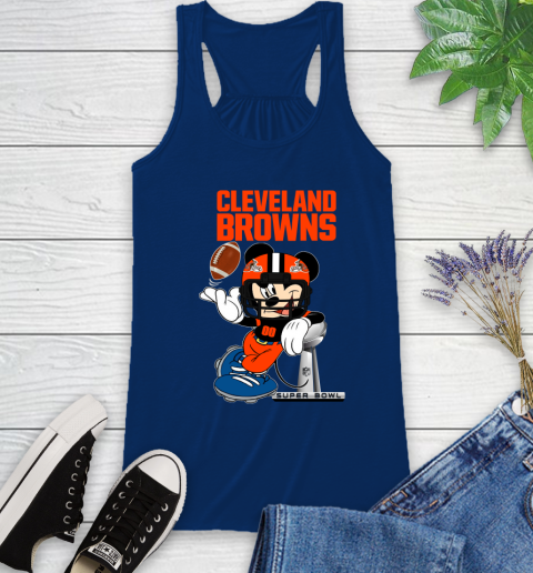 NFL Cleveland Browns Mickey Mouse Disney Super Bowl Football T Shirt Racerback Tank 9