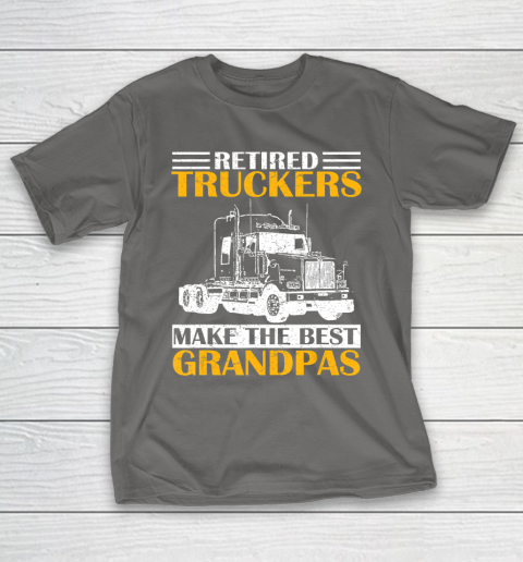 GrandFather gift shirt Vintage Retired Trucker Make The Best Grandpa Retirement Tee T Shirt T-Shirt 18