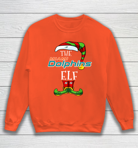 Miami Dolphins Christmas ELF Funny NFL Sweatshirt 3