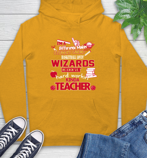 Washington Wizards NBA I'm A Difference Making Student Caring Basketball Loving Kinda Teacher Hoodie 2