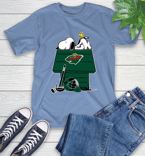 Minnesota Wild NHL Hockey Snoopy Woodstock The Peanuts Movie T-Shirt 11