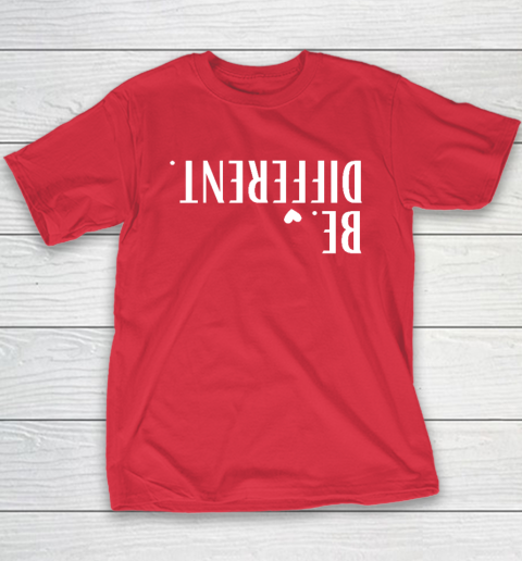 Funny Upside Down Be Different Youth T-Shirt 7