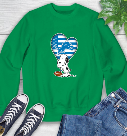 Detroit Lions NFL Football The Peanuts Movie Adorable Snoopy Sweatshirt 6